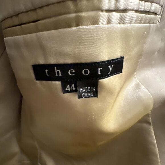 Theory Men's 100% Cotton 2-Button Jacket Blazer Khaki/Tan • 44 R EXCELLENT COND! - Picture 3 of 9
